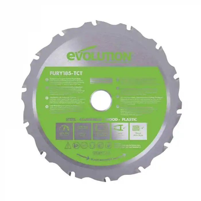 Evolution F185TCT-16CS Çoklu Malzeme için Dairesel Testere Bıçağı 185mm