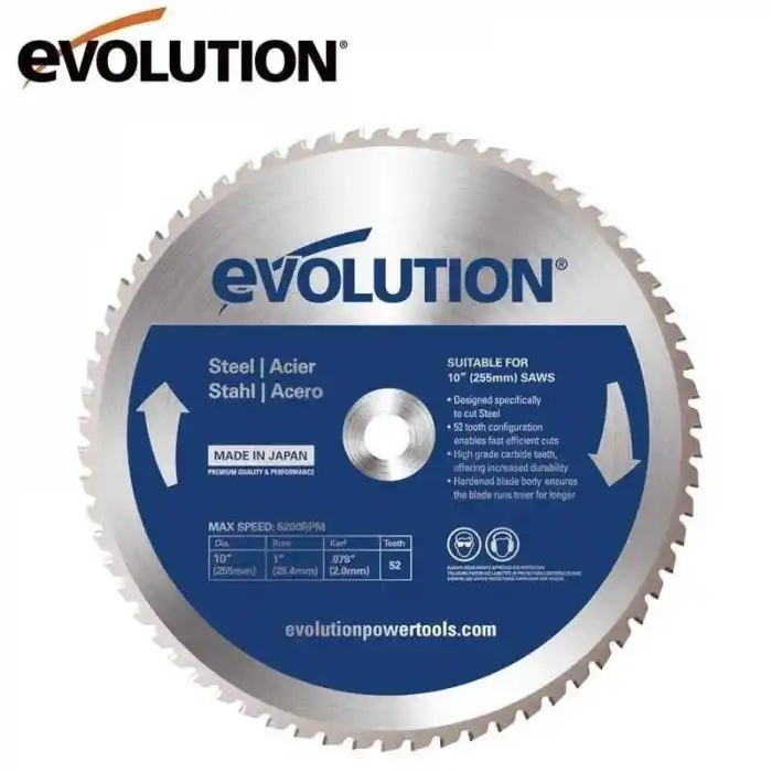 Evolution M255TCT-52MS Yumuşak Çelik Daire Testere Bıçağı 255mm