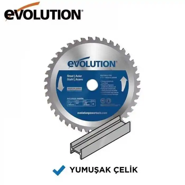 Evolution M255TCT-52MS Yumuşak Çelik Daire Testere Bıçağı 255mm