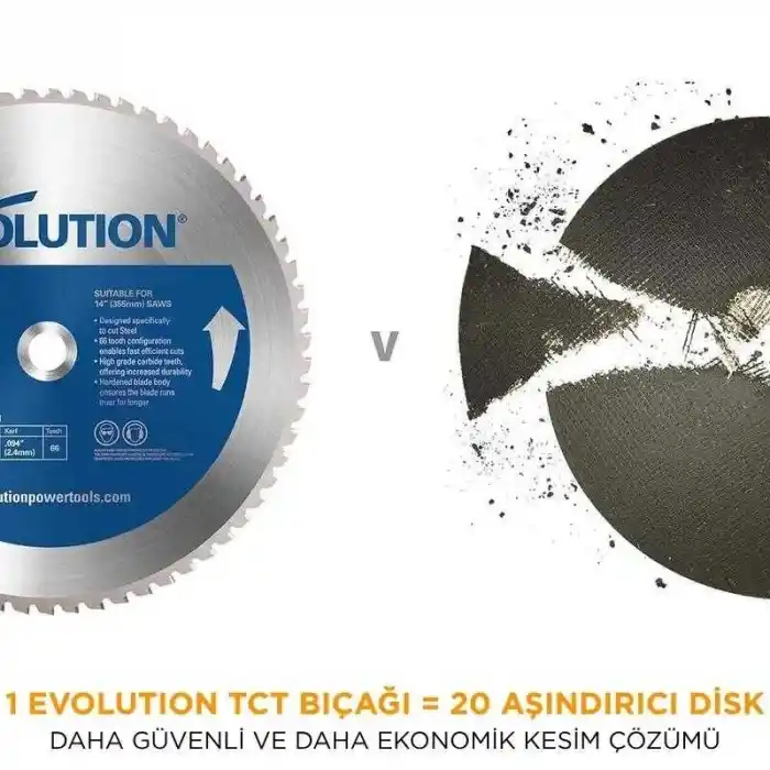 Evolution M355TCT-66CS Yumuşak Çelik Daire Testere Bıçağı 355mm