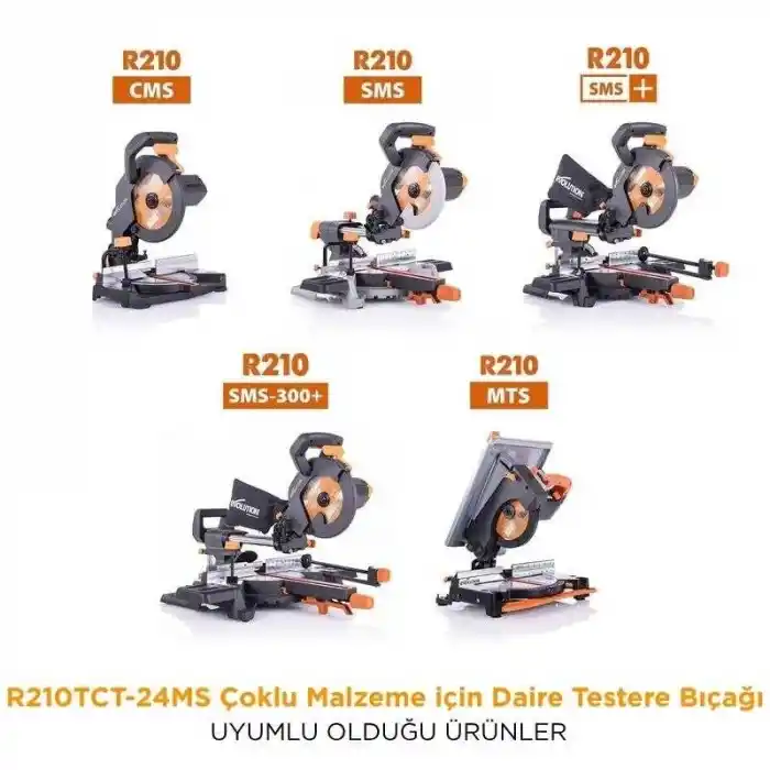 Evolution R210TCT-24MS Çoklu Malzeme için Daire Testere Bıçağı 210mm
