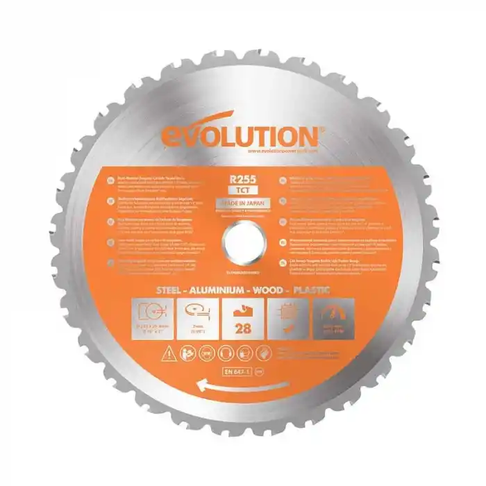 Evolution R255TCT-28MS Çoklu Malzeme için Daire Testere Bıçağı 255mm