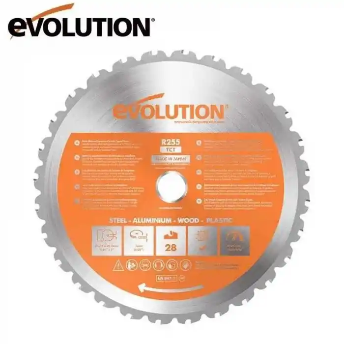 Evolution R255TCT-28MS Çoklu Malzeme için Daire Testere Bıçağı 255mm