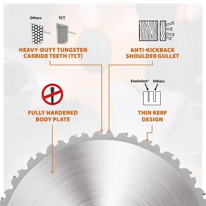 Evolution R255TCT-28MS Çoklu Malzeme için Daire Testere Bıçağı 255mm