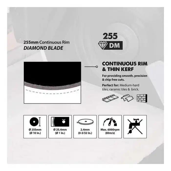 Evolution RAGEBLADE255DIAMOND Elmas Testere Bıçağı 255mm