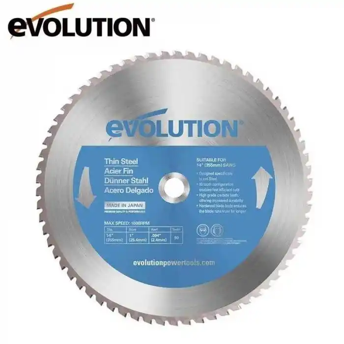 Evolution T355TCT-90CS İnce Çelik Daire Testere Bıçağı, 355mm