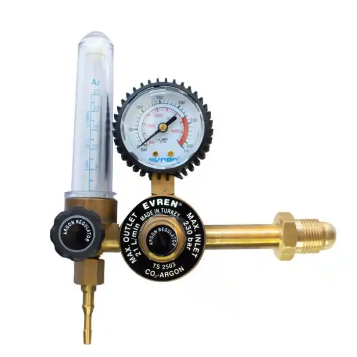 Evren 011 0-230 Bar G5/8 Dış Tek Flowmetreli Argon Basınç Düşürücü