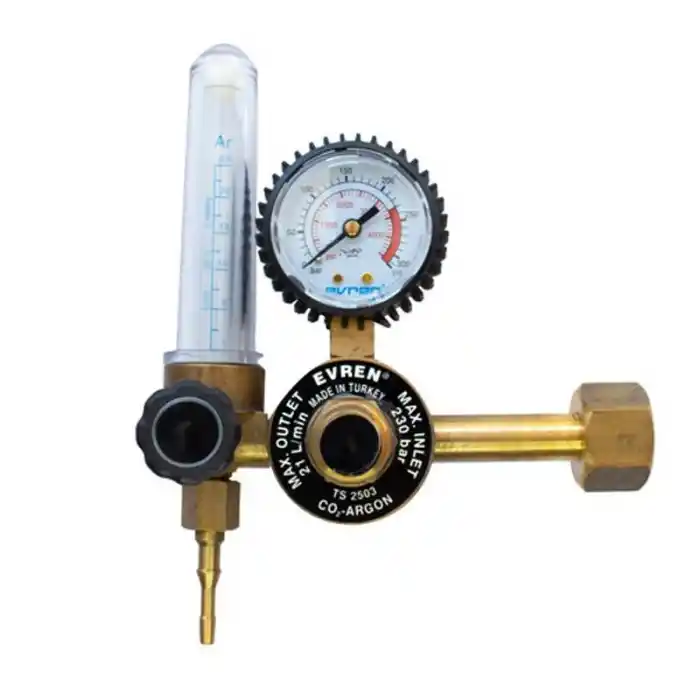 Evren 013 0-230 Bar W21,80x1/14 Tek Flowmetreli Karbondioksit Basınç Düşürücü