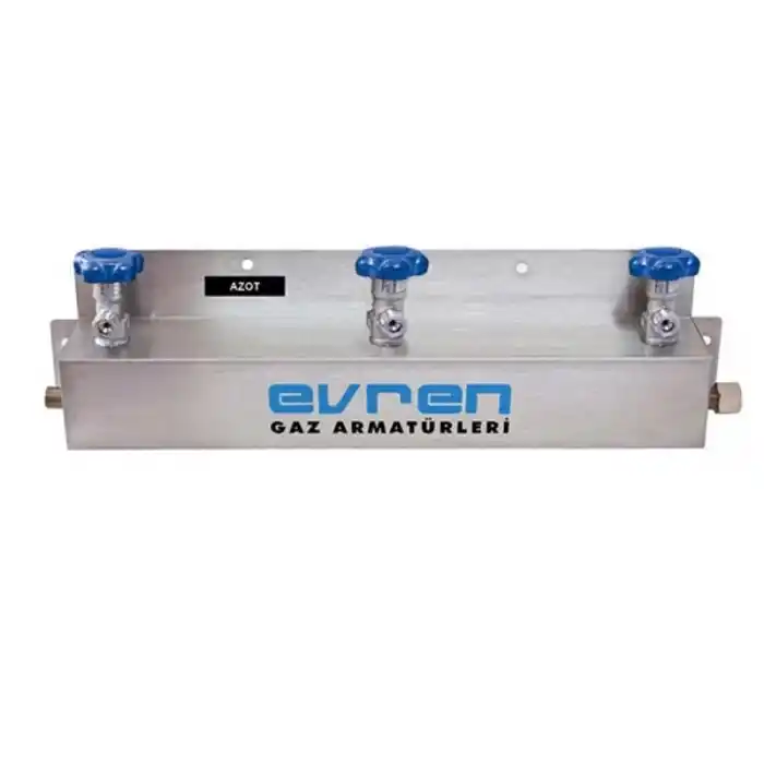 Evren 525 300 Bar G3/4 - 3’lü Tüp Bağlantısı için Azot Manifold Sistemi