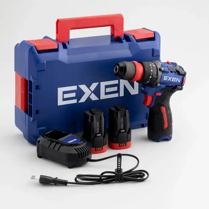 Exen EN 162 DS Akülü Darbeli Şarjlı Matkap 60 Nm 2.0 Ah