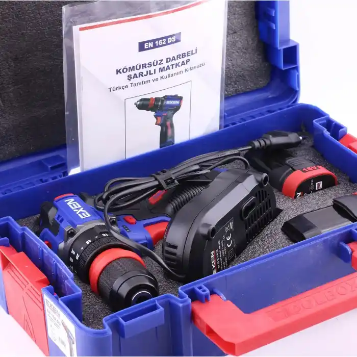 Exen EN 162 DS Akülü Darbeli Şarjlı Matkap 60 Nm 2.0 Ah