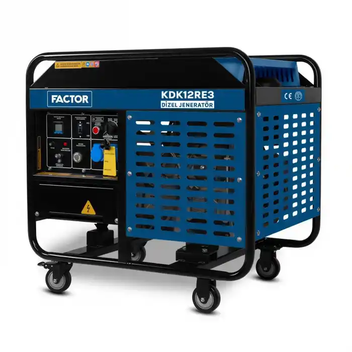 Factor KDK12RE3 Su Soğutmalı Dizel Trifaze Jeneratör 12 kVa