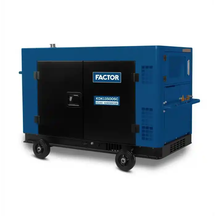 Factor KDK13500SC Dizel Kabinli Marşlı Monofaze Jeneratör 13,5 kVa