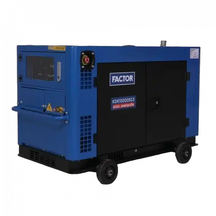 Factor KDK15000SC3 Dizel Kabinli Trifaze Jeneratör 15 kVA
