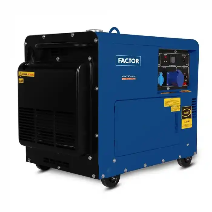 Factor KDK7500SCA Otomatik Dizel Portatif Monofaze Jeneratör 6,9 kVA