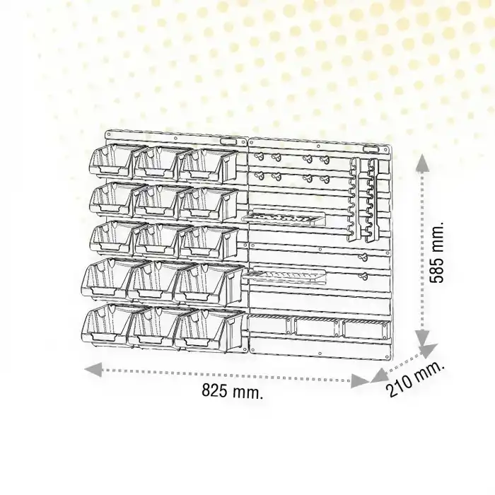 Eurostar KKW6035 Duvar Panel Seti Avadanlık Askı 35 Parça