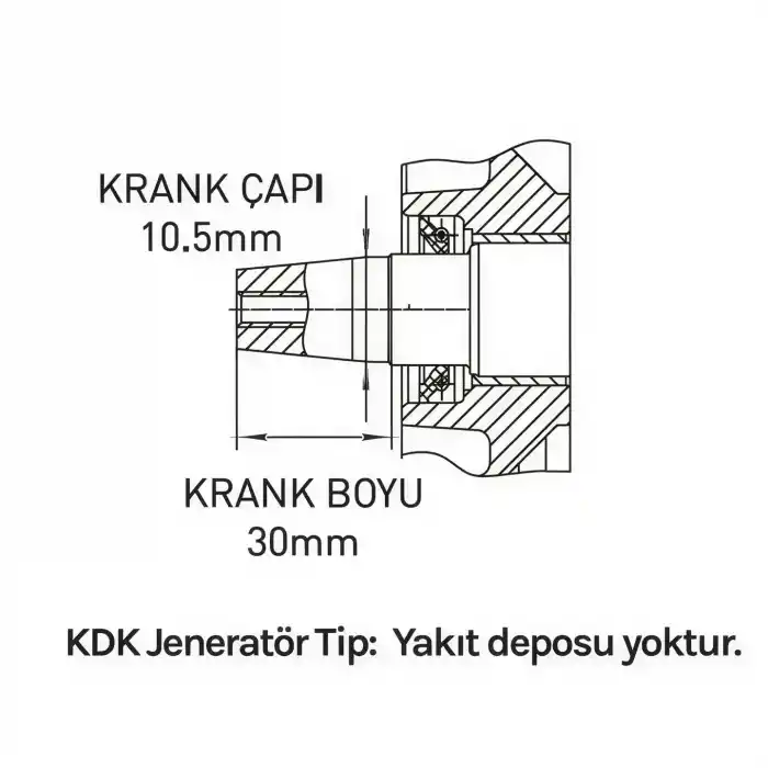 Factor MD295FG Marşlı Konik Jeneratör Tipi 22 Hp Dizel Motor