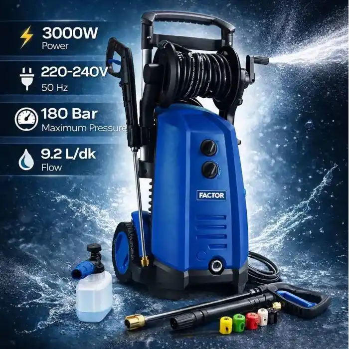 Factor PW180D Basınçlı Yıkama Makinesi 180 Bar