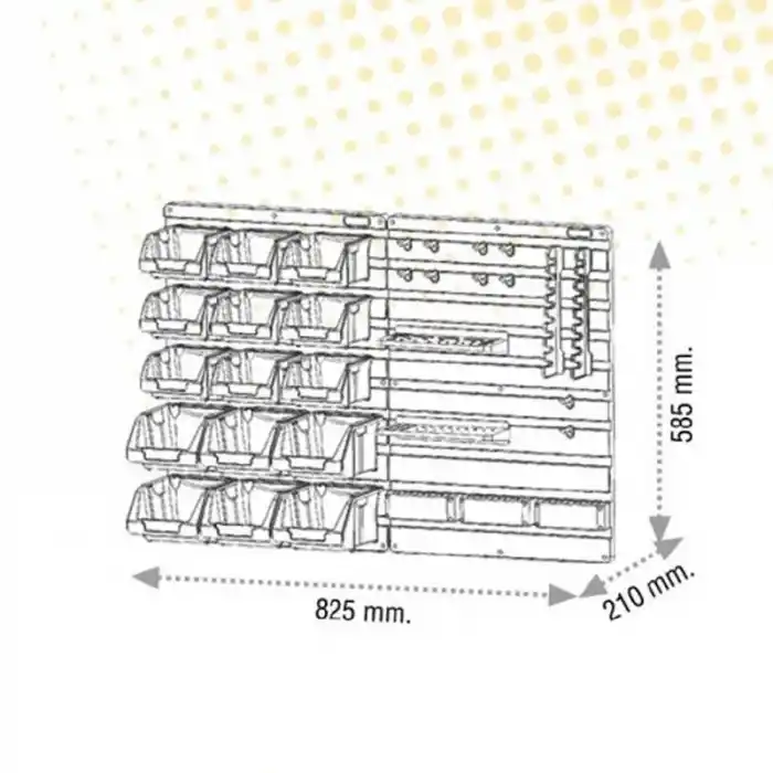 Full DPS35 Duvar Panel Seti Avadanlık Askı 35 Parça