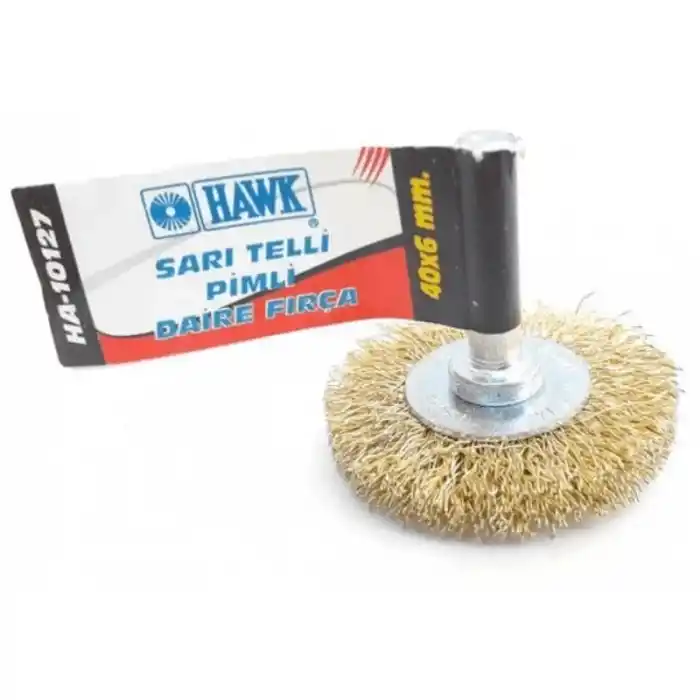 Hawk HA10127 40X6mm Pimli Sarı Tel Daire Fırça