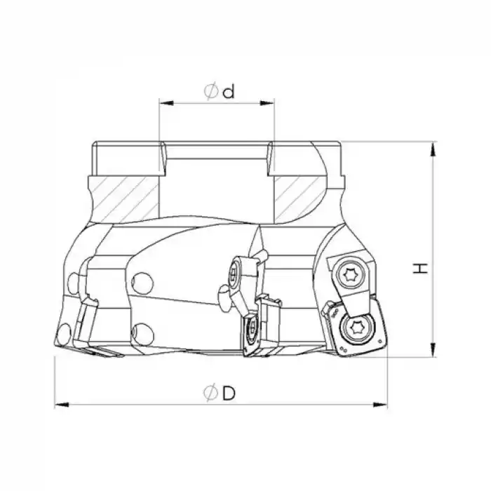 Heikenei 50x5 022 SPMW 1204 Tarama Başlığı (High Feed) SNG
