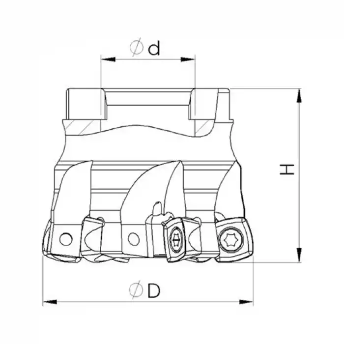Heikenei 50x5 022 XDPT 0904 Tarama Başlığı (High Feed) WDA
