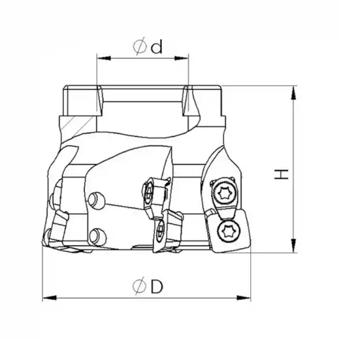 Heikenei BMR 40x4 016 SDMT 09T312 Tarama Başlığı (High Feed) ZCC