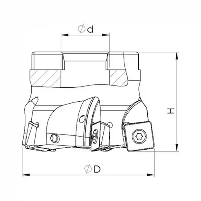 Heikenei BMR 52x4 022 SOEW 13 Tarama Başlığı (High Feed) PLBT