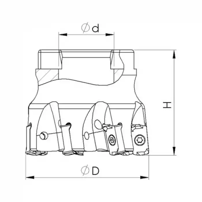 Heikenei BMR 52x6 022 LOGU 030310 Tarama Başlığı (High Feed) KYCR