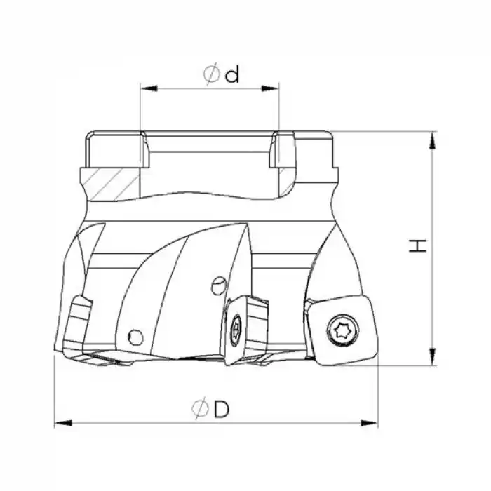 Heikenei BMR 80x6 027 SDMT 1204 Tarama Başlığı (High Feed) ISO
