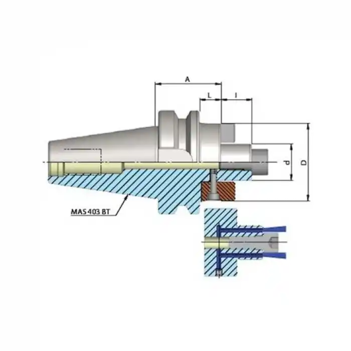 Heikenei BT40 Ø40-50 Alın Kamalı Malafa MAS403