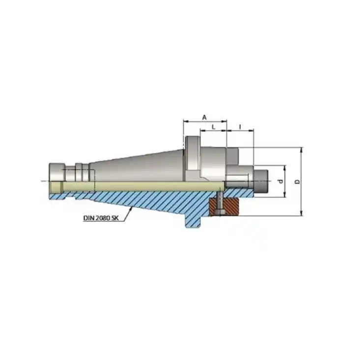 Heikenei DK40 Ø32-30 Alın Kamalı Malafa DIN2080