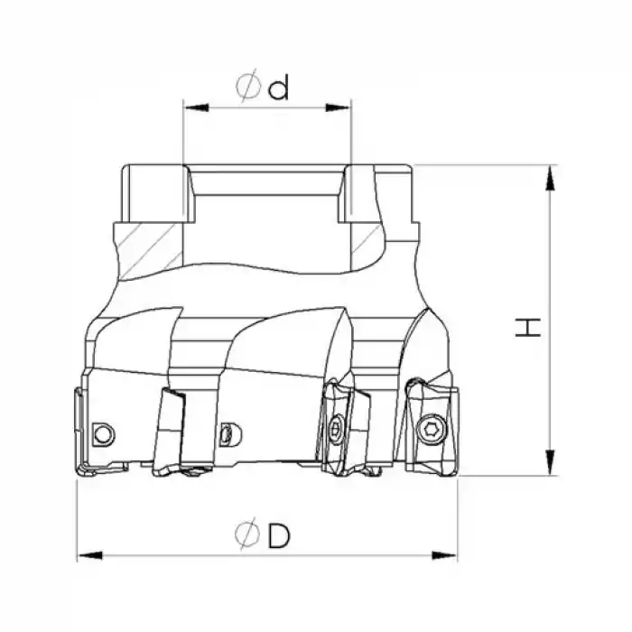 Heikenei EM90 50x6 022 APKT 11T3 Tarama Başlığı ZCC