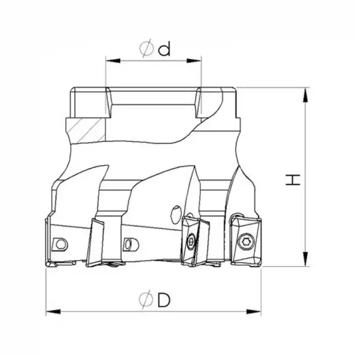 Heikenei EM90 63x7 022 APKT 10T3 Tarama Başlığı ZCC