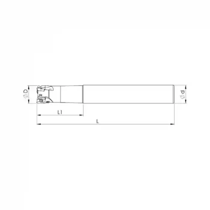 Heikenei EM90 D10 W10 L100 Z01 BDMT 0703 Silindir Saplı Takma Uçlu Freze KYCR