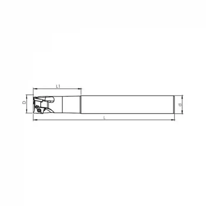 Heikenei EM90 D25 W25 L150 Z04 AOMT 1236 Silindir Saplı Takma Uçlu Freze MTSBSH