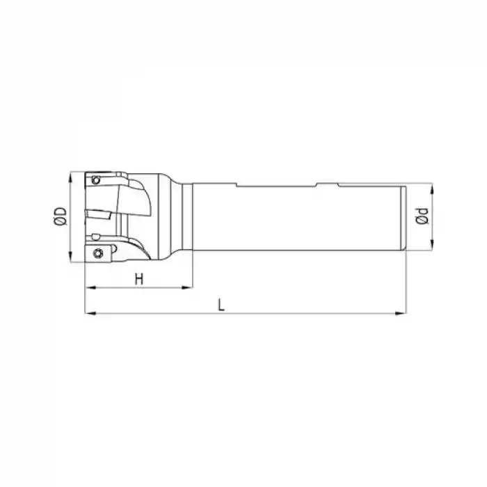 Heikenei EM90 D35 W25 L150 Z04 AP..1003 Silindir Saplı Takma Uçlu Freze ISO