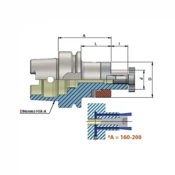 Heikenei HSK63-A Ø32-160 Kombine Malafa DIN69893