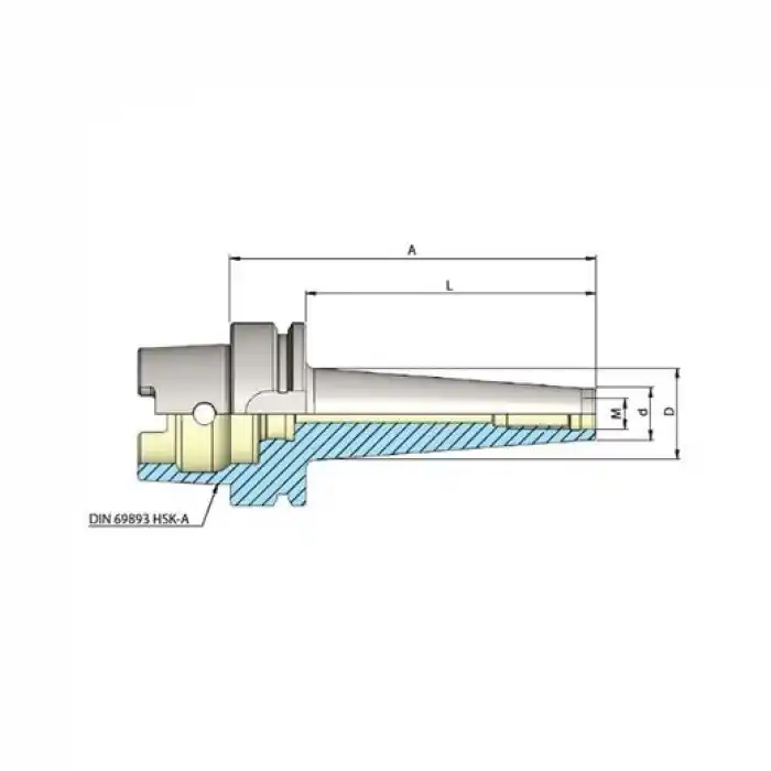 Heikenei HSK63-A M10-51 L:25 Metrik Vidalı Tutucu DIN69893