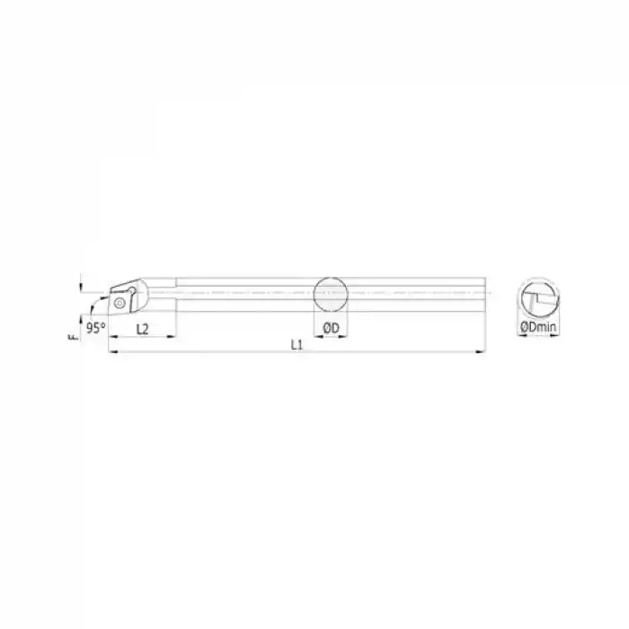 Heikenei S12M SCLCR 06 İç Çap Tornalama Kateri (İçten Su Vermeli)