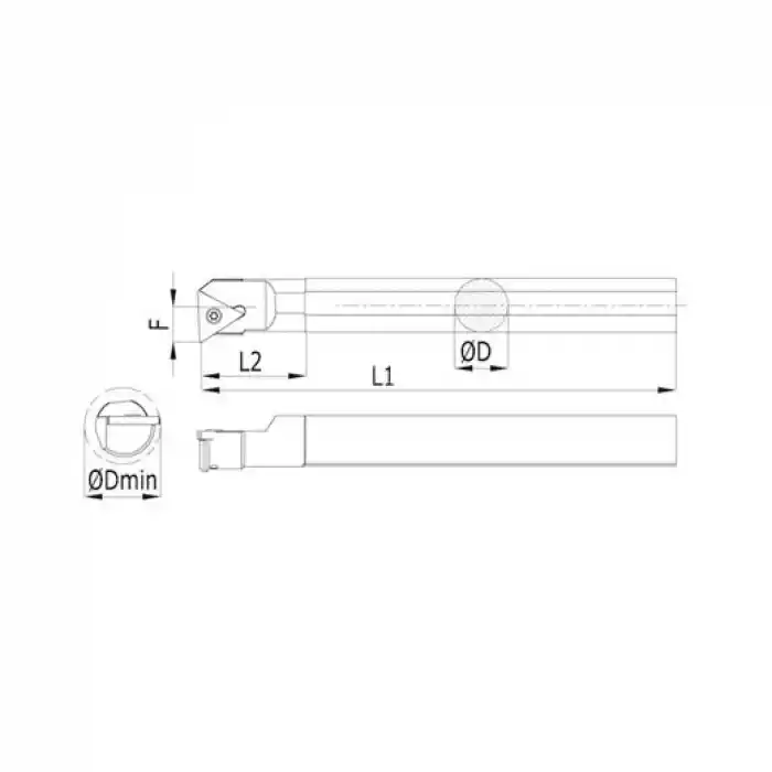 Heikenei S25S STFCR 16 İç Çap Tornalama Kateri