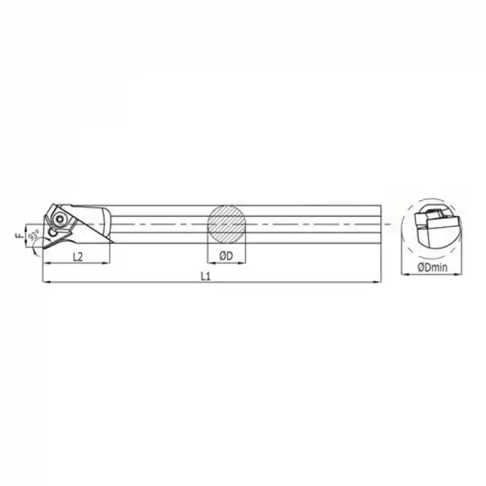 Heikenei S50W MTUNL 22 İç Çap Tornalama Kateri