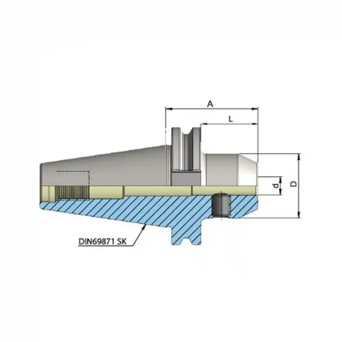 Heikenei SK40 Ø20-63 Veldon Tutucu DIN69871