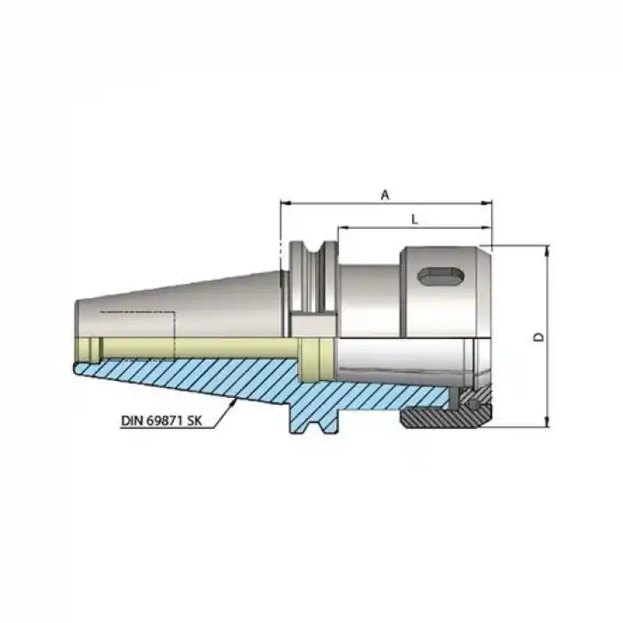 Heikenei SK40 E450-90 Pens Başlığı E Tipi DIN69871
