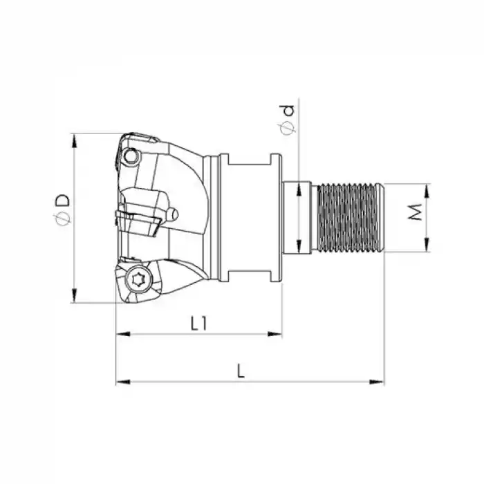 Heikenei VT 42x6 M16 LOGU 0303 Vidalı Tarama Başlığı (High Feed)  KYCR