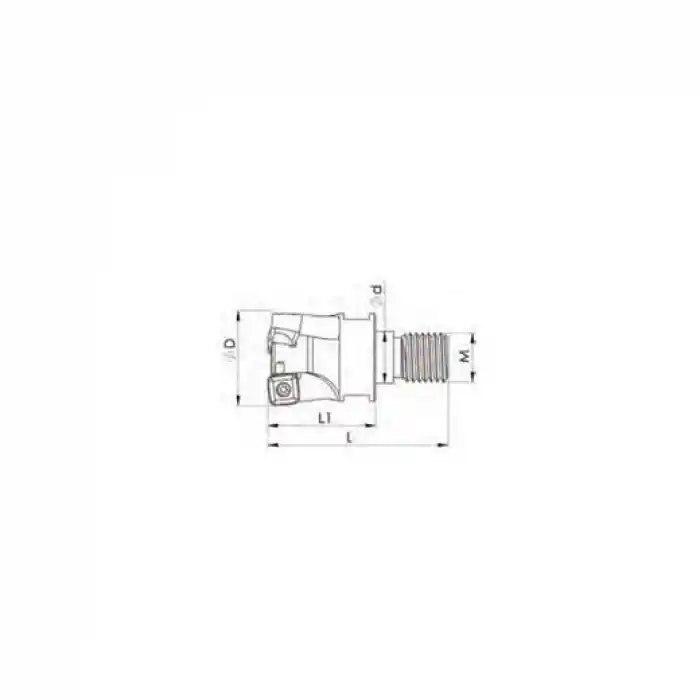 Heikenei VT BMR 25x2 M12 SDMT 1004 Vidalı Tarama Başlığı (High Feed) BHLR