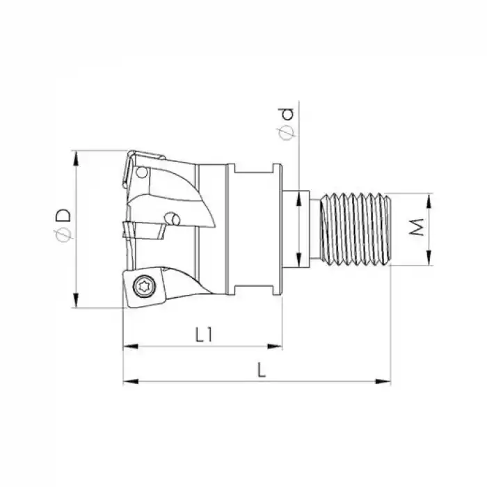Heikenei VT BMR 25x3 M12 SOEW 0803 Vidalı Tarama Başlığı (High Feed) PLBT