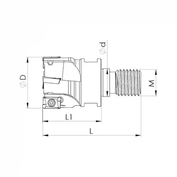 Heikenei VT EM90 25x2 M12 AP..1604 Vidalı Tarama Başlığı ISO