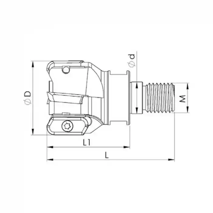 Heikenei VT EM90 25x2 M12 XDHT 1904 Vidalı Tarama Başlığı CRTZT