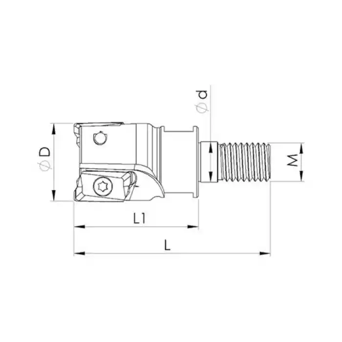 Heikenei VT EM90 25x2 M12 XDKT 1505 Vidalı Tarama Başlığı CRTZT